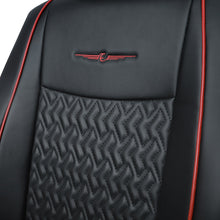 Load image into Gallery viewer, Vogue Roxy Art Leather Car Seat Cover For MG Hector Plus | in Black Colour | Elegant Auto Retail
