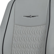 Load image into Gallery viewer, Vogue Roxy Art Leather Car Seat Cover For Kia Syros - C Grey Black | Elegant Auto Retail
