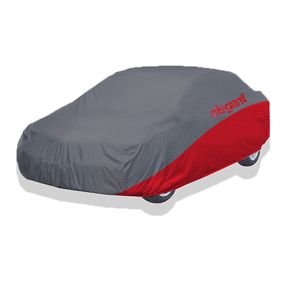 Elegant Car Body Cover WR Grey And Red for Sedan Cars