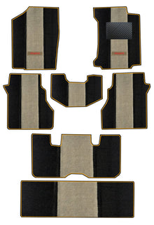 Edge Carpet Car Floor Mat For Mahindra Xuv 700 Black-Beige | Elegant Auto Retail
