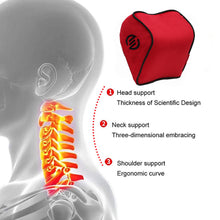 Elegant Snug Memory Foam Neck Rest D Support Pillow Features (Set of 2) - Red