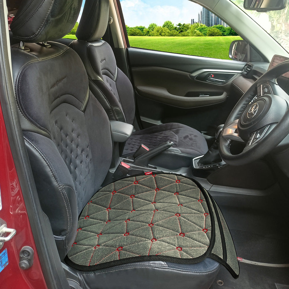 Space CoolPad Car Seat Cushion Grey-Red (For Driver)