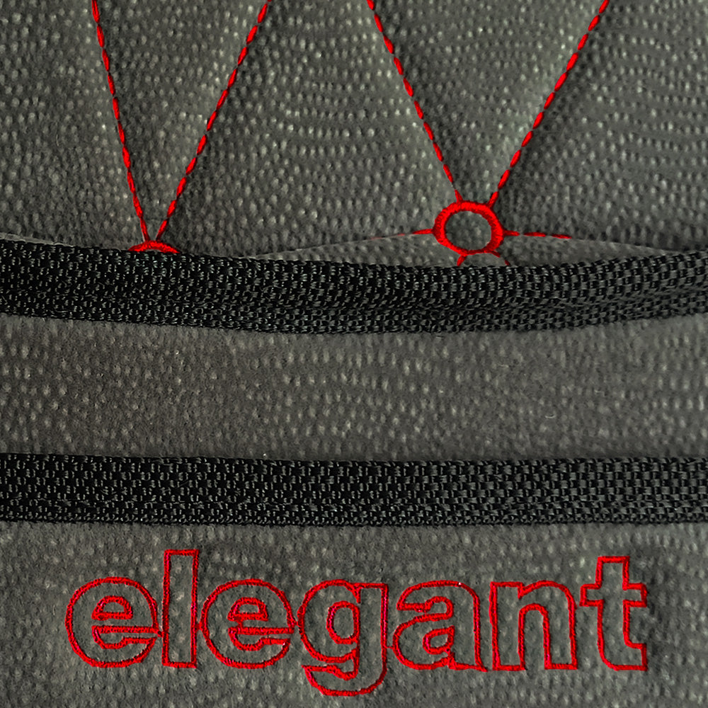 Space CoolPad Full Car Seat Cushion Grey-Red (Set of 2)