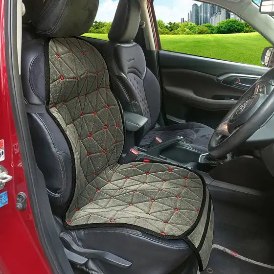 Space CoolPad Full Car Seat Cushion Grey-Red (For Driver)