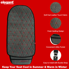 Space CoolPad Full Car Seat Cushion Grey-Red (Set of 2)
