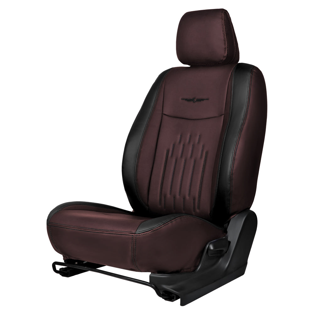 Vogue Speed Plus Art Leather Car Seat Cover For Maruti Zen  In Brown Black | Elegant Auto Retail