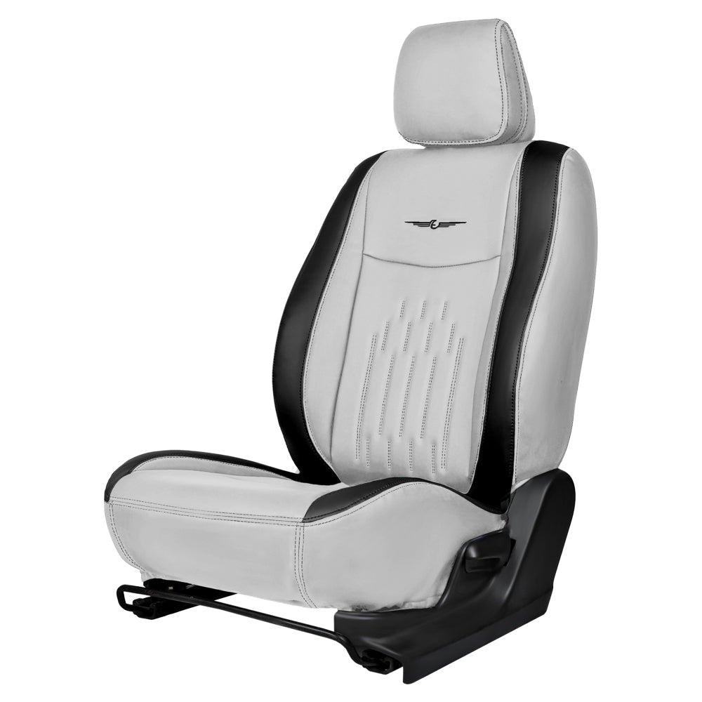 Vogue Speed Plus Art Leather Car Seat Cover For Maruti Zen In C Grey Black | Elegant Auto Retail