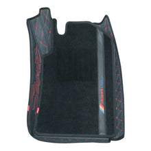 Sport 7D Carpet Car Floor Mat For Mahindra Xuv 700 -  Black Red   | Elegant Auto Retail