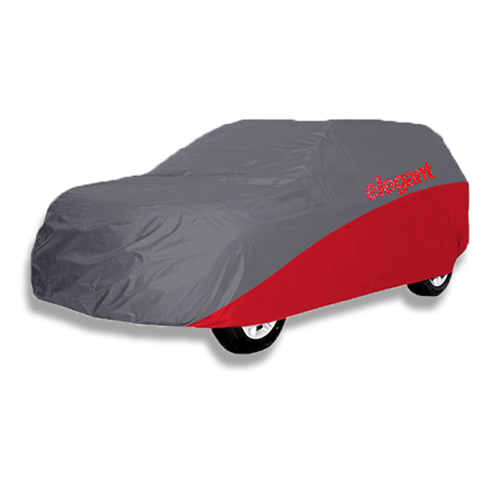 Elegant Car Body Cover WR Grey And Red for MUV Cars