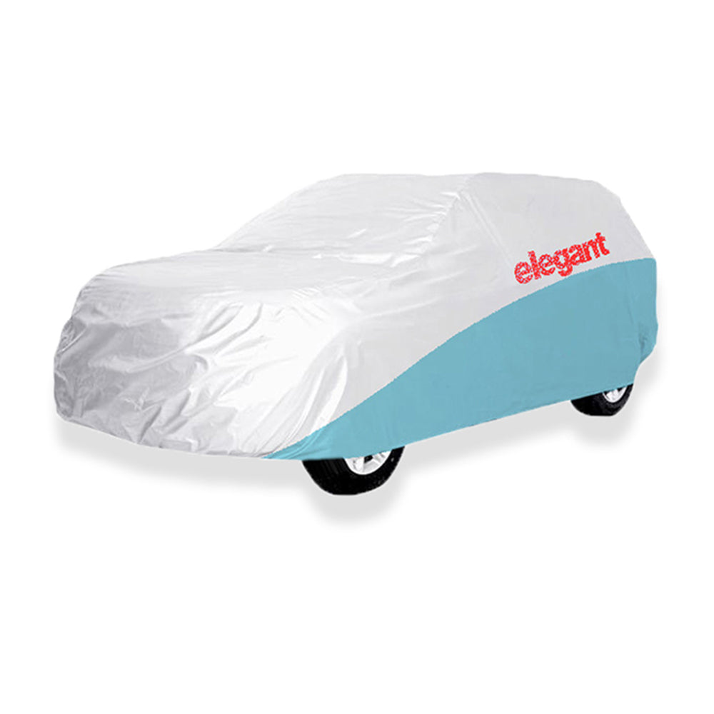 Elegant Car Body Cover WR White And Blue for MUV Cars