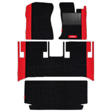 Load image into Gallery viewer, Duo Carpet Car Floor Mat For Mahindra Thar - Black Red | Elegant Auto Retail
