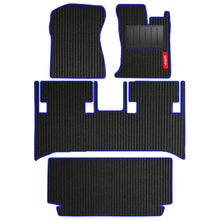 Load image into Gallery viewer, Cord Carpet Car Floor Mat For Mahindra Thar - Black Blue | Elegant Auto Retail

