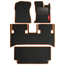 Load image into Gallery viewer, Cord Carpet Car Floor Mat For Mahindra Thar - Black Orange | Elegant Auto Retail
