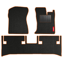 Load image into Gallery viewer, Cord Carpet Car Floor Mat For Mahindra Thar - Black Orange | Elegant Auto Retail
