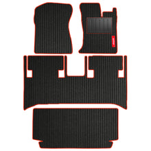 Load image into Gallery viewer, Cord Carpet Car Floor Mat For Mahindra Thar - Black Red | Elegant Auto Retail
