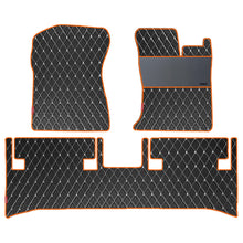 Load image into Gallery viewer, Luxury Leatherette Car Floor Mat For Mahindra Thar - Black Orange | Elegant Auto Retail
