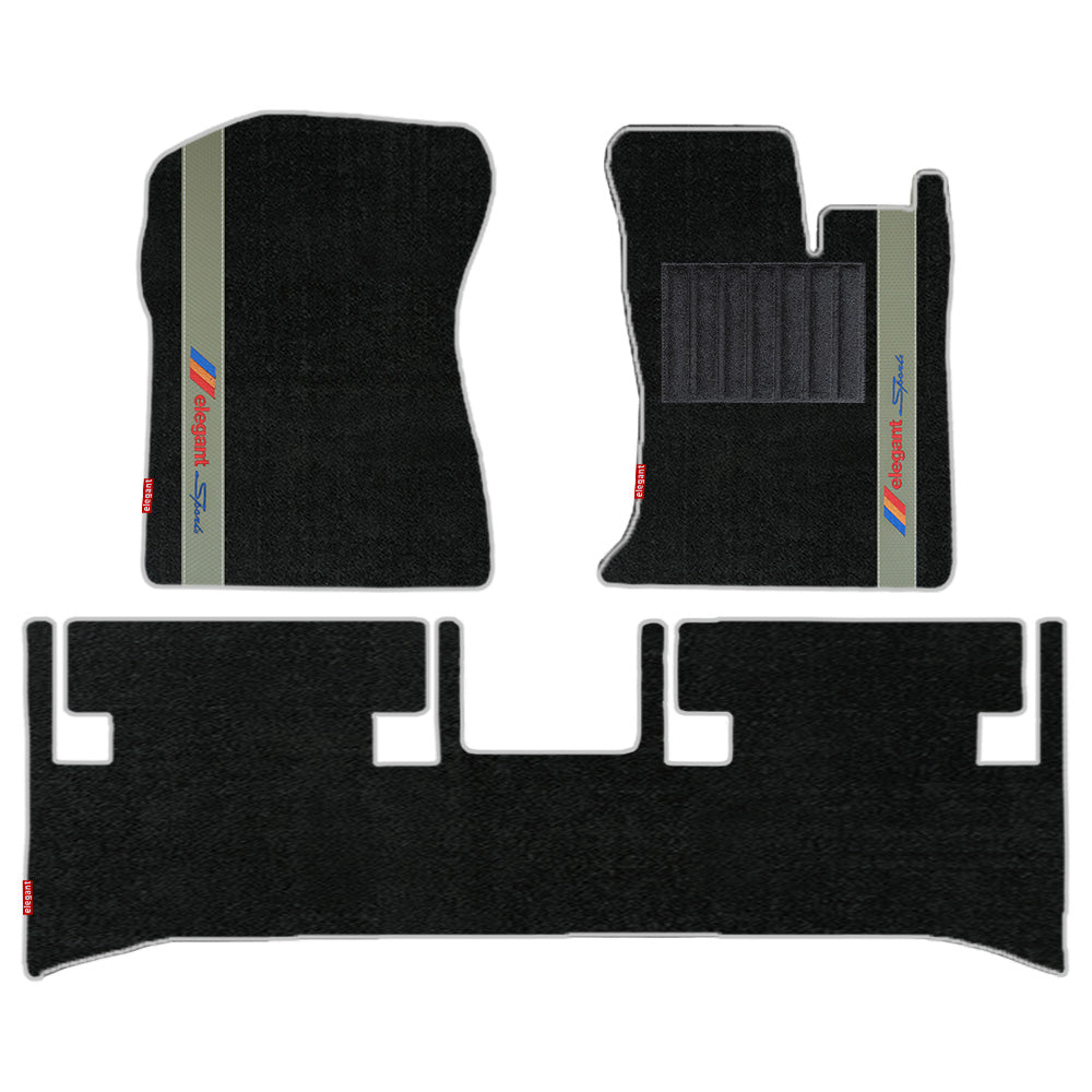 Sports Carpet Car Floor Mat For Mahindra Thar - Black Beige | Elegant Auto Retail