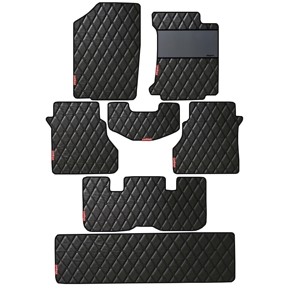 Luxuary Leatherette Carpet Mat For Toyota Vellfire Black  Black| Elegant Auto Retail