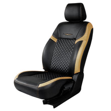 Load image into Gallery viewer, Vogue Star Art Leather Car Seat Cover Black and Beige
