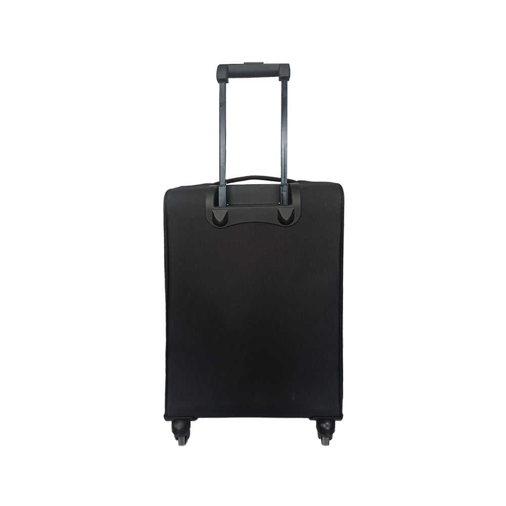 VÄRLDENS carry-on bag with wheels, black, 13 ½x7 ¾x21 ¼