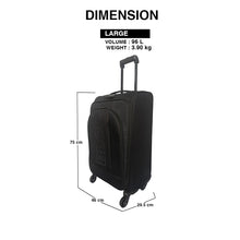 Load image into Gallery viewer, BLCK Vertical  Trolley Luggage Bags Large Suitcase for Travelling - Black
