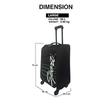 Load image into Gallery viewer, Elegant Sport Square Trolley Bag Large Suitcase for Travelling -Black and Green
