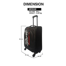 Load image into Gallery viewer, Elegant Sport Vertical Trolley Bag Medium Suitcase for Travelling-Black and Orange
