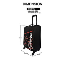 Load image into Gallery viewer, Elegant Sport Square Trolley Bag Medium Suitcase for Travelling-Black and Orange
