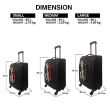 Load image into Gallery viewer, Elegant Sport Vertical Trolley Bag Large Suitcase for Travelling -Black and Orange
