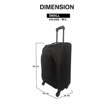 Load image into Gallery viewer, BLCK Vertical Trolley Luggage Bags Small Suitcase for Travelling - Black
