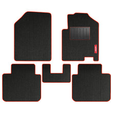 Load image into Gallery viewer, Cord Carpet Car Floor Mat For Toyota Urban Cruiser - Black Red | Elegant Auto Retail
