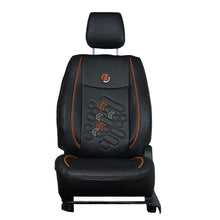 Victor 2 Art Leather Car Seat Cover For Ford Endeavour Black-Orange | Elegant Auo Retail