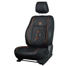 Victor 2 Art Leather Car Seat Cover For Maruti SX4 - Black Orange | Elegant Auto Retail