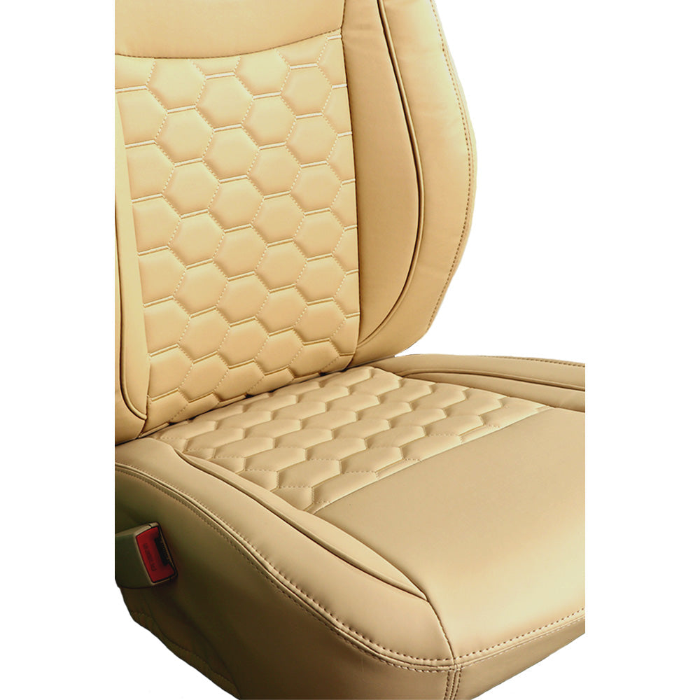 Victor 3 Art Leather Car Seat Cover For Kia Carnival - Beige | Elegant Auto Retail