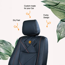 Load image into Gallery viewer, Victor Art Leather Car Seat Cover For Mahindra BE 6e - Black Orange | Elegant Auto Retail
