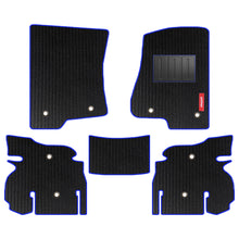 Load image into Gallery viewer, Cord Carpet Car Floor Mat For Jeep Wrangler Rubicon - Black Blue | Elegant Auto Retail
