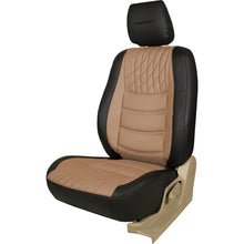 Load image into Gallery viewer, Glory Colt Duo Art Leather Car Seat Cover For Honda Civic - Black Beige | Elegant Auto Retail
