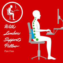 Load image into Gallery viewer, Elegant Posh Memory Foam Lumbar Support Back Rest Pillow
