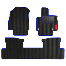 Cord Carpet Car Floor Mat For Mahindra XEV 9e - Black Blue | Elegant Auto Retail