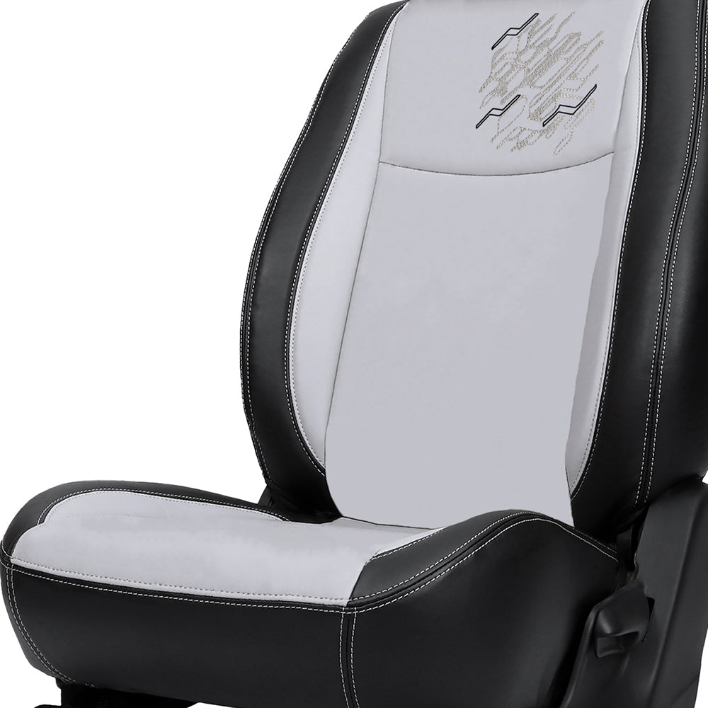 Zap Plus Bucket Fit Art Leather Car Seat Cover For Kia Carens In Black Grey  Colour | Elegant Auto Retail