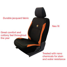 Load image into Gallery viewer, F1 Fabric Car Seat Cover Black and Orange
