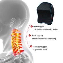 Elegant Snug Memory Foam Neck Rest XL Car Pillow In Black-Blue | Elegant Auto Retail
