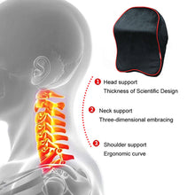 Elegant Snug Memory Foam Neck Rest XL Car Pillow In Black-Red | Elegant Auto Retail