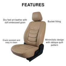 Load image into Gallery viewer, Features of Glory Colt Art Leather Car Seat Cover For Toyota Altis - Beige | Elegant Auto Retail
