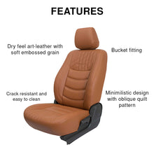 Glory Colt Art Leather Car Seat Cover Tan For Maruti Brezza