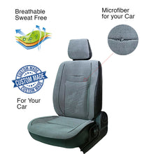 Comfy Z-Dot Fabric Car Seat Cover For Toyota Taisor with Free Set of 4 Comfy Cushion - Grey Black | Elegant Auto Retail