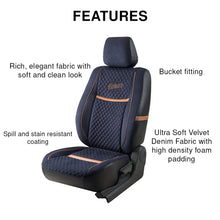 Load image into Gallery viewer, Denim Retro Velvet Fabric Car Seat Cover For Mahindra XUV500
