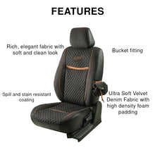 Load image into Gallery viewer, Denim Retro Velvet Fabric Car Seat Cover For Hyundai Exter
