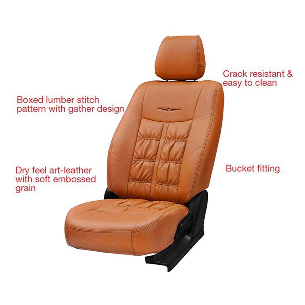 Nappa Grande Art Leather Car Seat Cover Tan For  Vitara