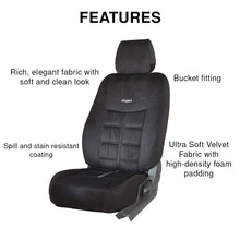 Load image into Gallery viewer, Emperor Velvet Fabric Car Seat Cover Black
